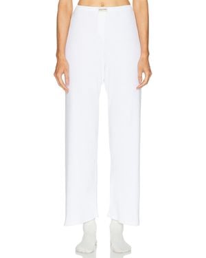 Sporty & Rich Signature Logo Ribbed House Pant - White