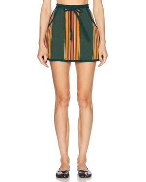 Bode Parakeet Stripe Skirt - Multicolor