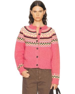 Miu Miu Wool Fairisle Sweater - Pink