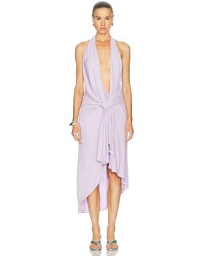 Christopher Esber Spire Cascade Midi Dress - Purple