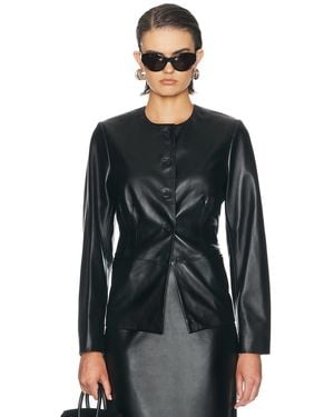 Loulou de Saison Adea Collarless Tailored Jacket - Black