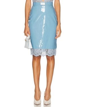 ROWEN ROSE Midi Skirt - Blue