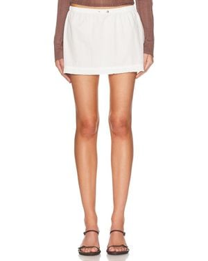 Deiji Studios Flounce Mini Skirt - White