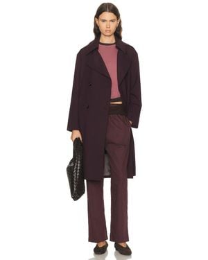 Leset Jane Double Breasted Trench Coat - Red
