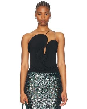 Christopher Esber Wave Coil Top - Black