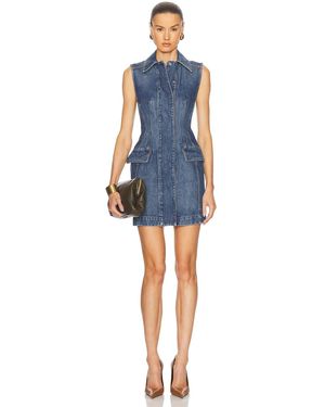 Sportmax Carabo Denim Minidress in Blue | Lyst