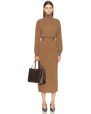 L'academie By Marianna Leslia Belted Midi Dress - Natural