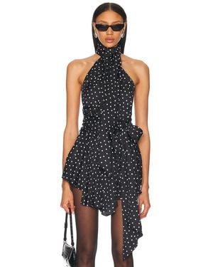Alexandre Vauthier Polka Dot Sleeveless Blouse - Black