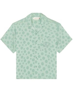 Honor The Gift Polka Dot Camp Shirt - Green