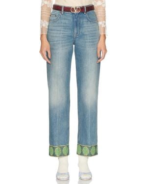 Valentino Straight Leg Jeans - Blue