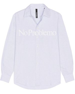 No Problemo Long Sleeve Stripe Shirt - White