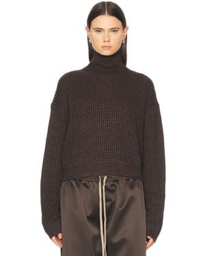 Fear Of God Cropped Turtleneck Sweater - Brown