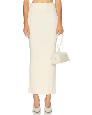 Wardrobe NYC Knit Column Skirt - Natural