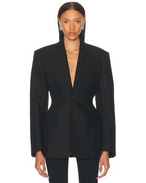 Wardrobe NYC Drill Contour Blazer - Black