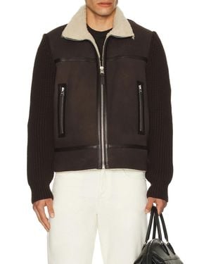 Mackage Jonathan Suede Full Zip Jacket - Black