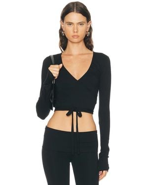 ÉTERNE Wrap Top - Black