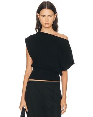 St. Agni Cashmere Asymmetric Top - Black