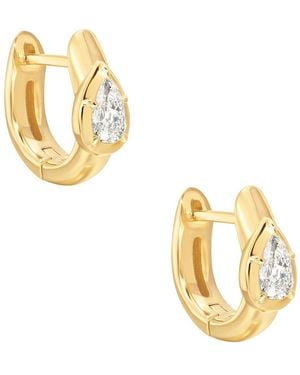 Carbon & Hyde Pear Solis Chubby Huggie Earrings - Metallic