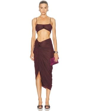 Maygel Coronel Medusa Top & Skirt Set - Red