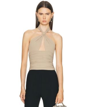 Mimchik For Fwrd Piper Knotted Halter Top - Multicolor