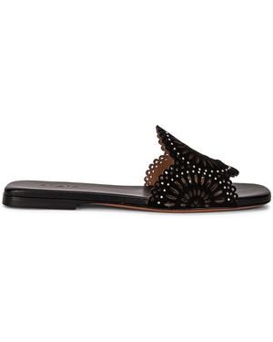 Alaïa Perforated Molukai Mules - Black