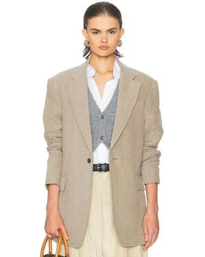 R13 Oversized Ragged Blazer - Natural