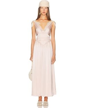 Helsa The Silk Celeste Dress - White