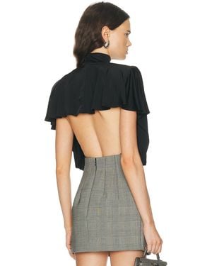 Mugler Draped Backless Bodysuit - Black