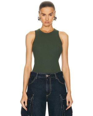 The Attico Ribbed Tank - Green