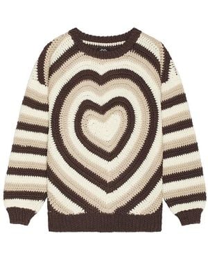 rice nine ten Hearty Hand Knit Sweater - Brown
