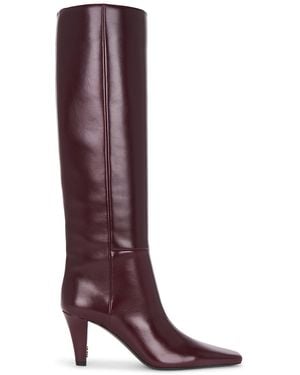 Saint Laurent Jill Knee High Boot - Purple