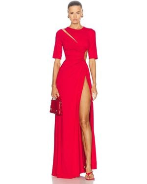 Sid Neigum Gathered Slit Maxi Dress