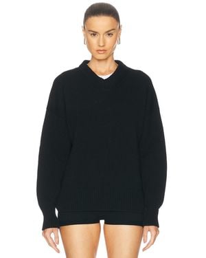 &Daughter Balla Slouch V-Neck Sweater - Black