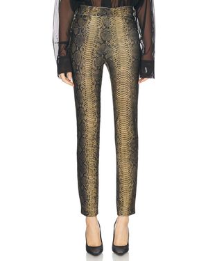 Norma Kamali High Waisted Pencil Leg Jeans - Green