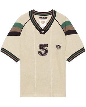 rice nine ten Knitted Game Jersey - Natural