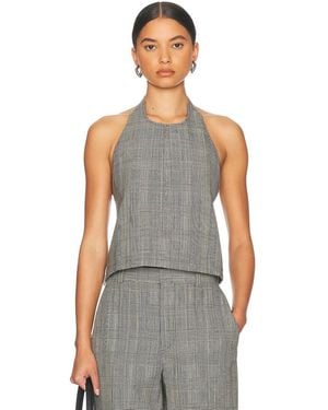 Wardrobe NYC Backless Halter Top - Gray