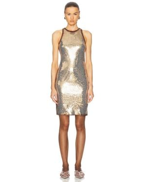 The Attico Sleeveless Mini Dress - Metallic