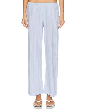 DONNI. The Eyelet Pop Simple Crop Pant - Blue