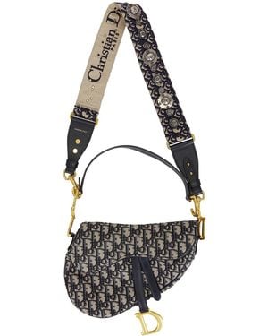 Dior Trotter Oblique Saddle Bag - Black