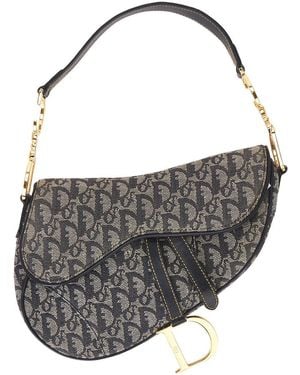 Dior Trotter Oblique Saddle Bag - Gray