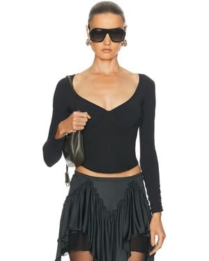 KNWLS Scythe Bustier Top - Black