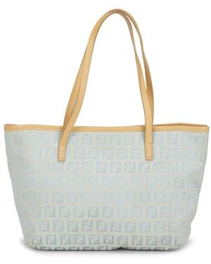 Fendi Zucchino Roll Tote Bag - Blue