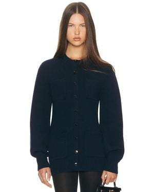 Helsa Devika Wool Cashmere Cardigan - Blue