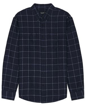 Club Monaco Plaid Utility Shirt - Blue