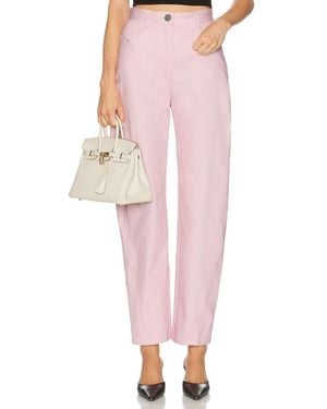 Matthew Bruch High-Waist Twist Seam Straight Leg - Pink