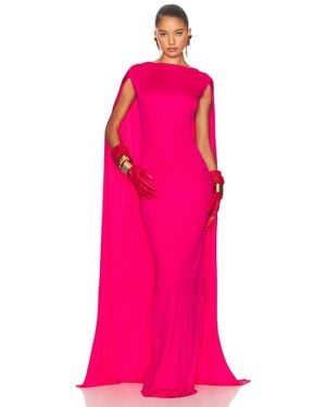 Helsa The Alva Caped Jersey Dress - Pink