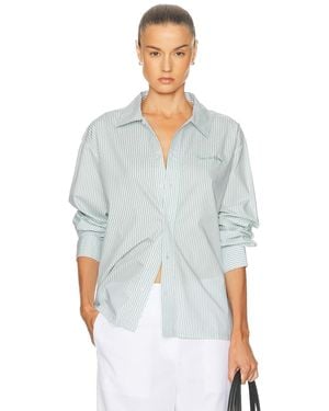 Museum of Peace & Quiet Wordmark Button Up Shirt - White