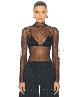 retroféte Lilith Mesh Top - Black