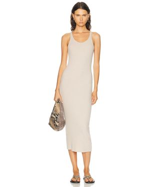Enza Costa Military Rib Slim Tank Dress - White