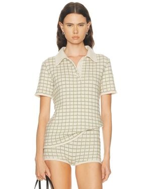 The Elder Statesman Ida Checkered Polo Shirt - White
